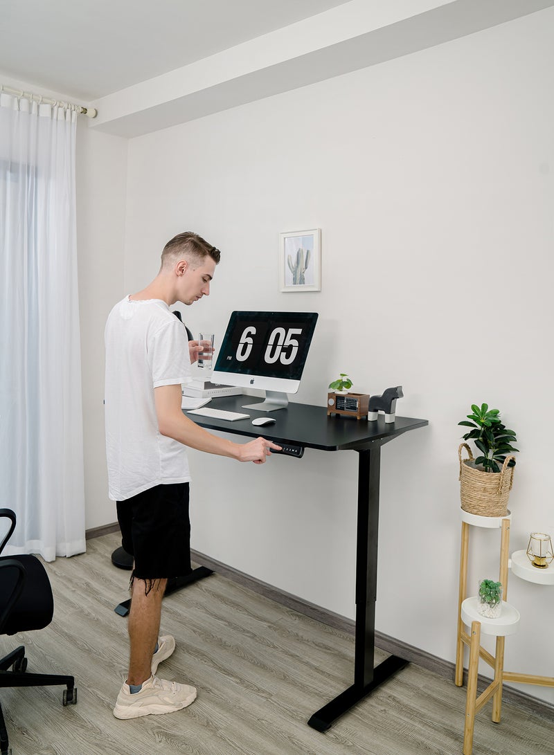 Switch - Height Adjustable Desk Computer Table Used As Study Office Table Or Gaming Table, Tabletop Size 120*60 Black Height Adjustable Range: 70Cm-120Cm Single Motor Black 82*5*27*15*5.8cm - Image 1