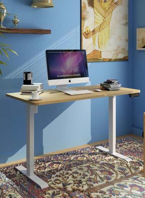 Height Adjustable Desk Computer Table Used As Study Office Table Or Gaming Table, Tabletop Size 120*60 Oak Height Adjustable Range: 70Cm-120Cm Single Motor Oak