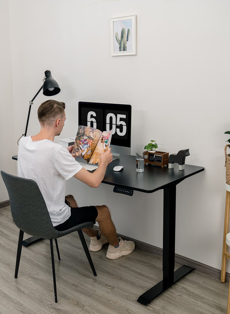 Switch - Height Adjustable Desk Computer Table Used As Study Office Table Or Gaming Table, Tabletop Size 120*60 Black Height Adjustable Range: 70Cm-120Cm Single Motor Black 82*5*27*15*5.8cm - Image 1