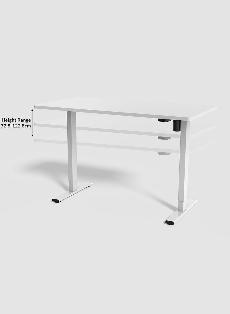 Switch - Height Adjustable Desk Computer Table Used As Study Office Table Or Gaming Table, Tabletop Size 140*70 White Height Adjustable Range: 70Cm-120Cm Single Motor White - Image 1