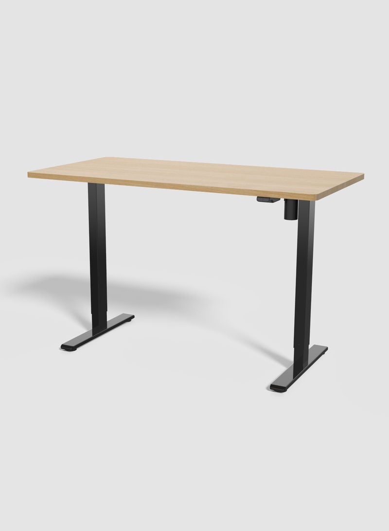 Height Adjustable Desk Computer Table Used As Study Office Table Or Gaming Table, Tabl etop Size 140*70 Black/Oak Height Adjustable Range: 70Cm-120Cm Single Motor Black/Oak