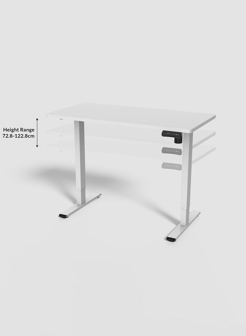 Switch - Height Adjustable Desk Computer Table Used As Study Office Table Or Gaming Table, Tabletop Size 140*70 White Height Adjustable Range: 70Cm-120Cm Single Motor White - Image 1
