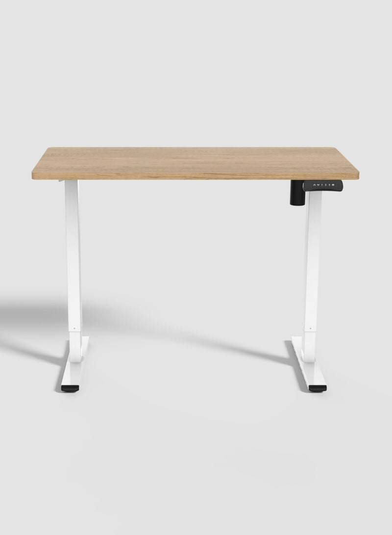 Switch - Height Adjustable Desk Computer Table Used As Study Office Table Or Gaming Table, Tabletop Size 140*70 White/Wood Height Adjustable Range: 70Cm-120Cm Single Motor White/Wood - Image 1