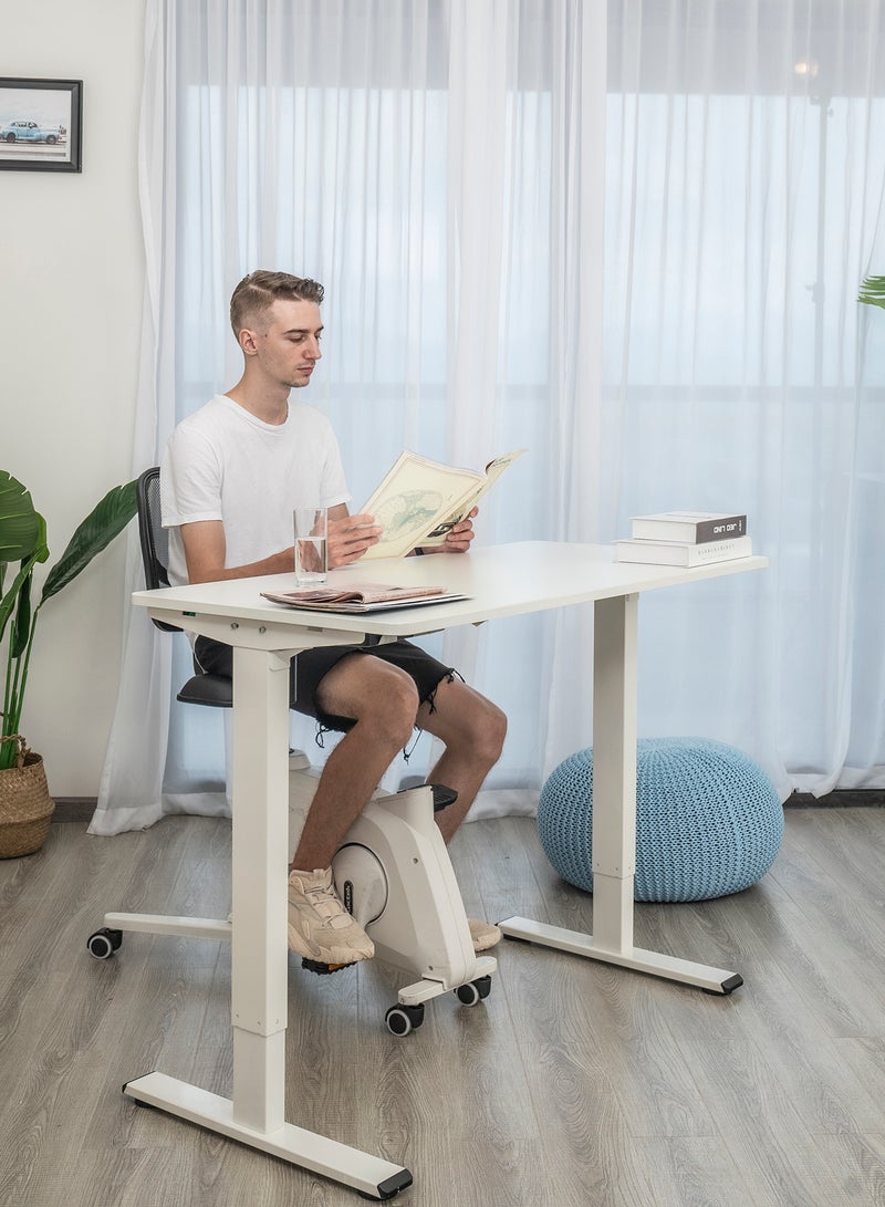 Switch - Height Adjustable Desk Computer Table Used As Study Office Table Or Gaming Table, Tabletop Size 140*70 White Height Adjustable Range: 70Cm-120Cm Single Motor White - Image 1