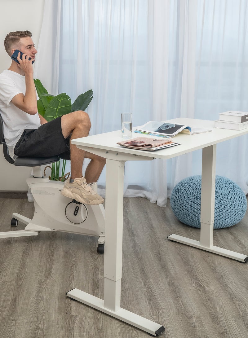 Switch - Height Adjustable Desk Computer Table Used As Study Office Table Or Gaming Table, Tabletop Size 140*70 White Height Adjustable Range: 70Cm-120Cm Single Motor White - Image 1