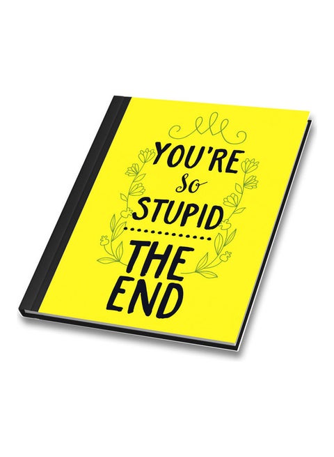 The End Design Binded Notebook Yellow/Black