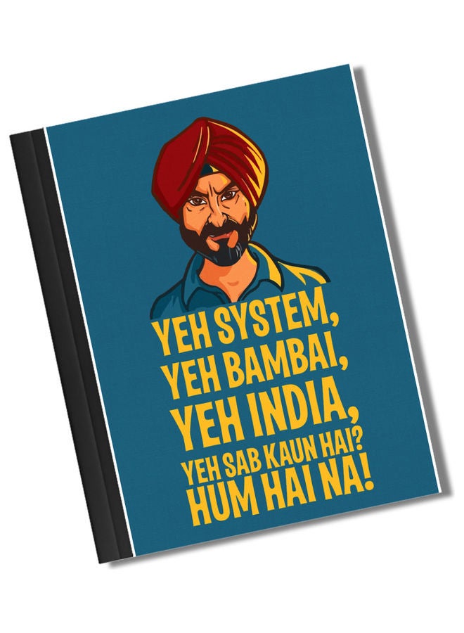 LIT - Saif Ali Khan Sacred Games Cover Printed A4 Notebook Multicolour - Image 1