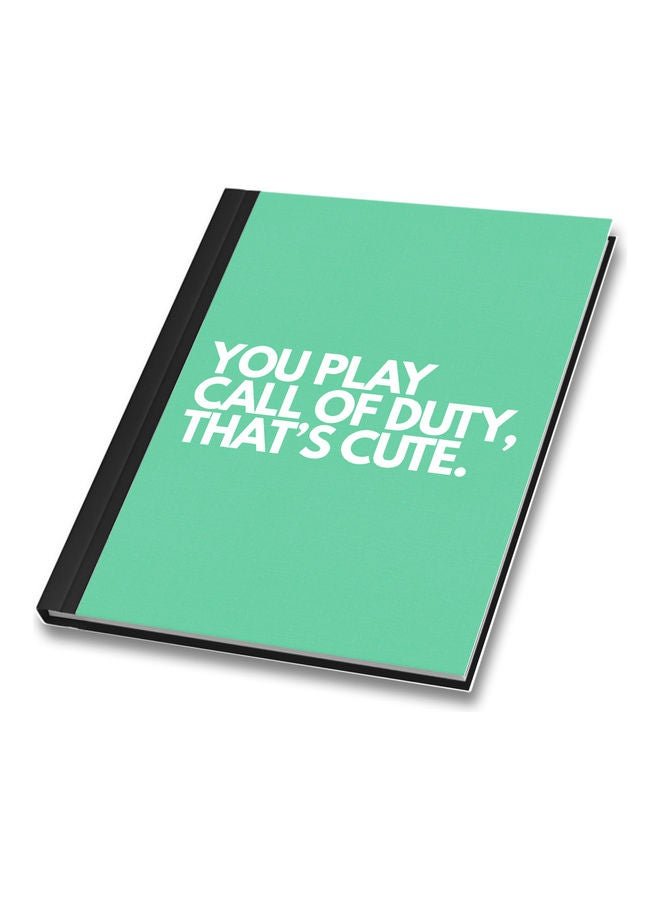 Call Of Duty Printed Cover A4 Size Binded Notebook Green/White