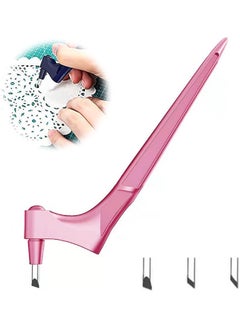 Stainless Steel Craft Knife Precision Cutting Tools 360 Degree Rotating Blade Pink
