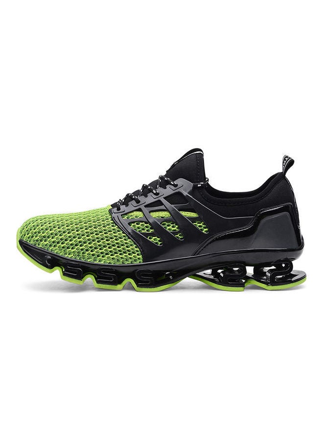 Men's Breathable Sport Shoes Black/Green - Image 2