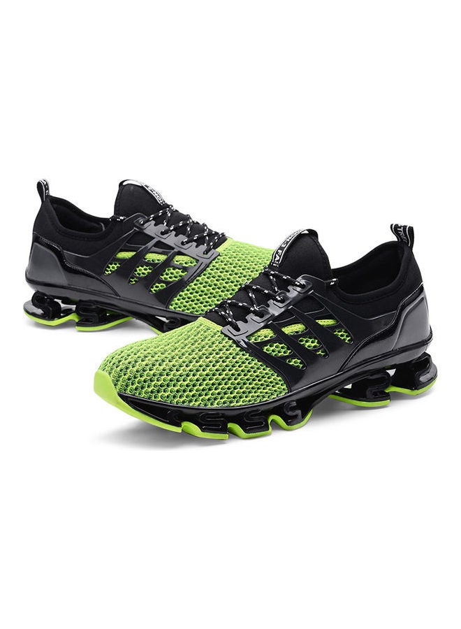 Men's Breathable Sport Shoes Black/Green - Image 4