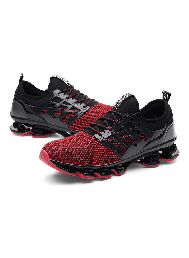 Men's Breathable Sport Shoes Black/Red - Image 4