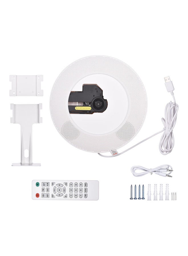Generic - Wall Mountable CD Player Bluetooth Speaker White - Image 1