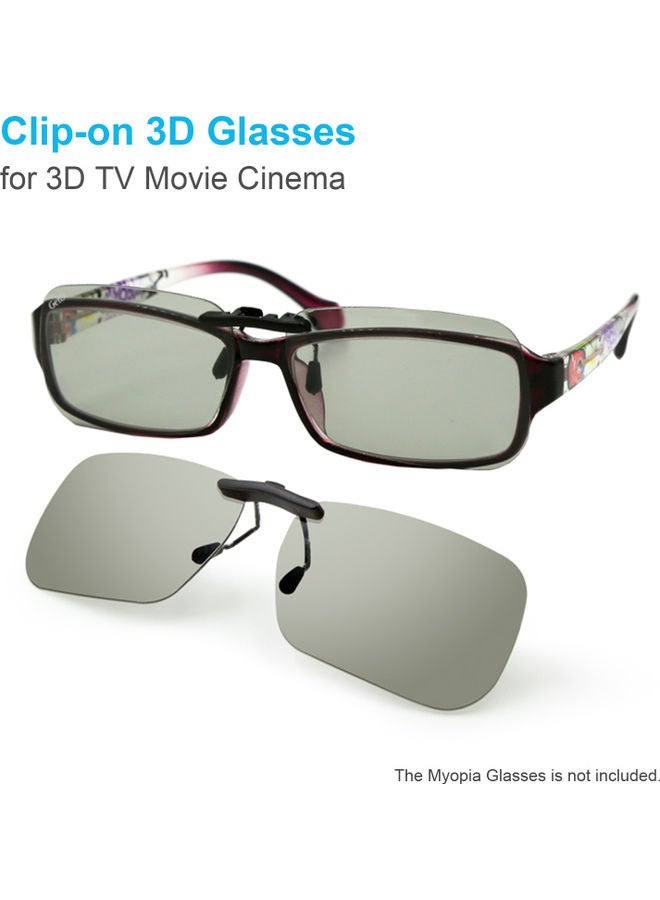 Generic Clip-on 3D Glasses Grey  - Image 2