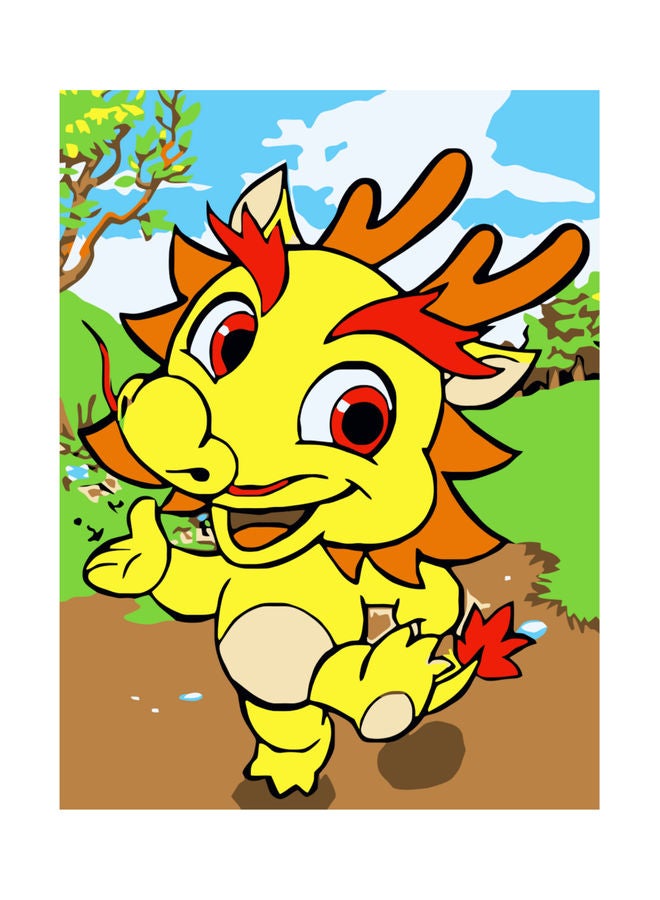 Life Full Kids DIY Paint by Numbers Cartoon Dragon Multicolour 