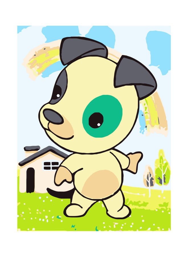 Life Full Kids DIY Paint by Numbers Cartoon Dog Multicolour 
