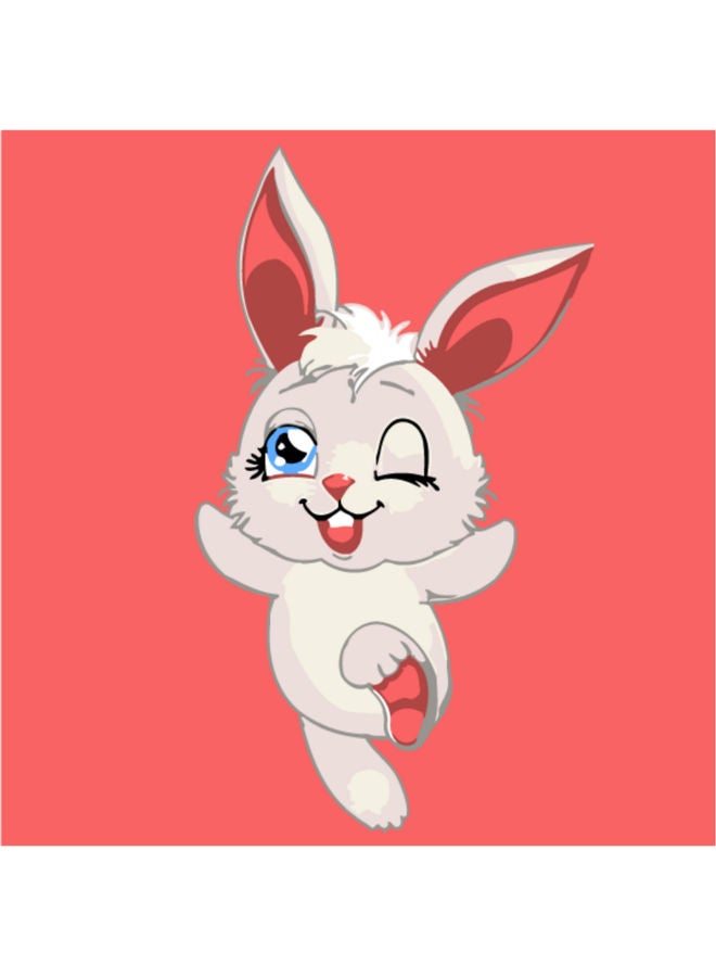 Life Full Kids DIY Paint by Numbers Charming Bunny Red/Purple 