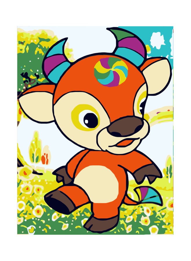 Life Full Kids DIY Paint by Numbers Cartoon Goat Multicolour 