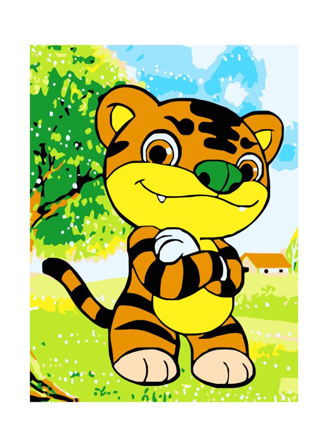 Life Full Kids DIY Paint by Numbers Cartoon Tiger Multicolour 
