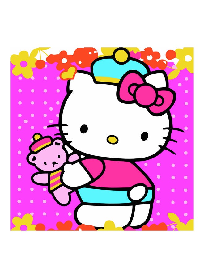 Life Full Kids DIY Paint by Numbers Hello Kitty and Bear Multicolour 