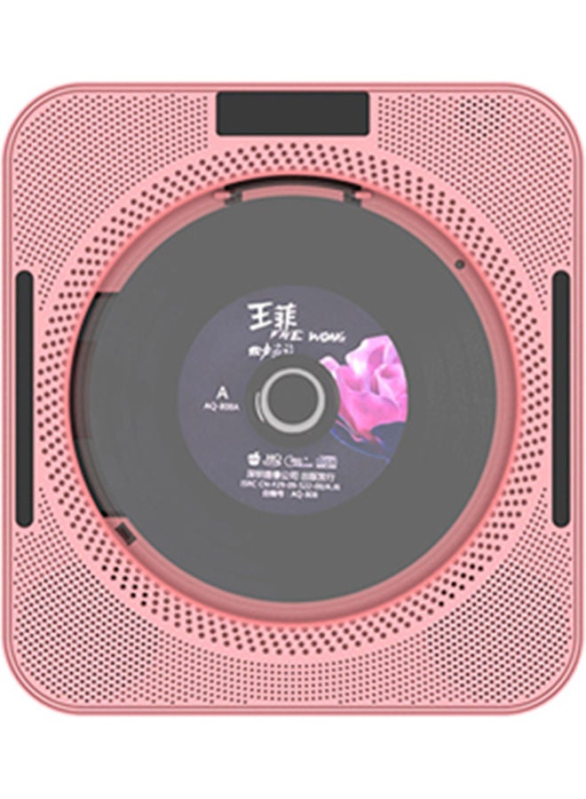 YHS-08C Portable  Wall Mountable CD Music Player Pink - Image 1