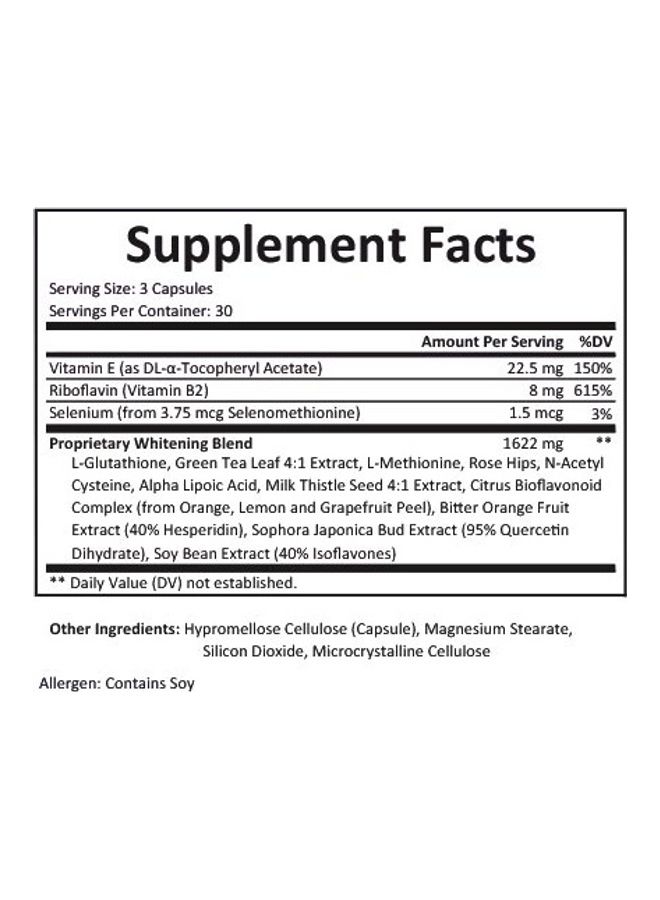 RELUMINS Advance White 1650mg Glutathione Complex – 15x For Dermatologist Use (90 Capsule) - Image 3