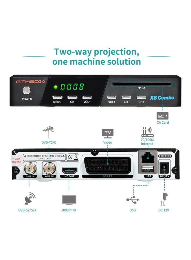 X8 Combo HD Digital TV Receiver V9402EU_P Black - Image 3