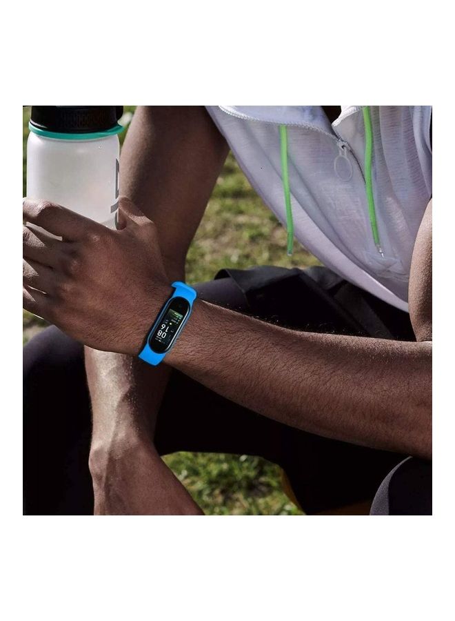 MARGOUN 3-Piece Silicone Replacement Strap For Xiaomi Mi Band 5/6 Dark Blue/Blue/Purple - Image 2