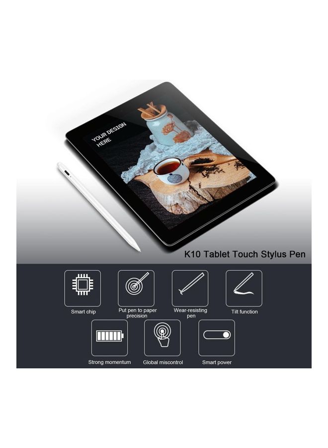 Handwritten Capacitive Screen Stylus Pen White - Image 2