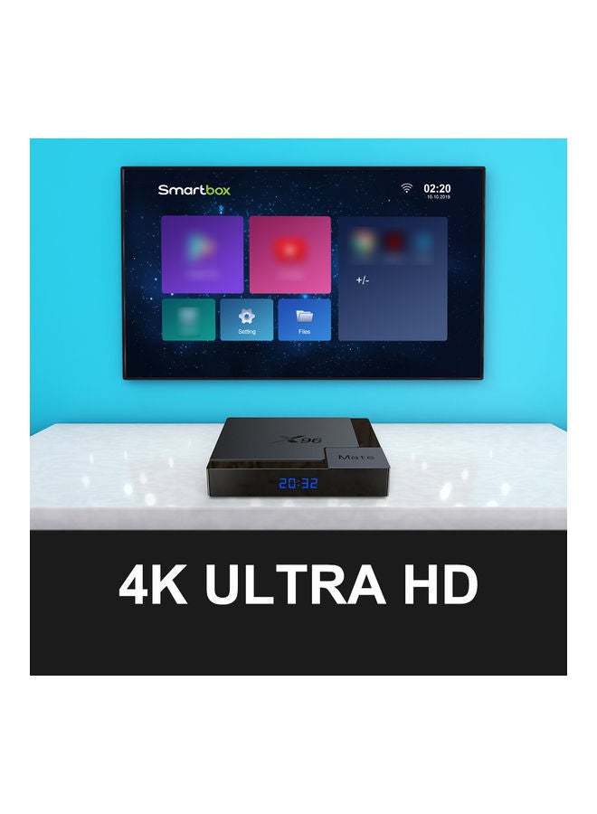 X96 Mate Android 10.0 Smart TV Box with Remote V8998EU-32G_P Black/Blue