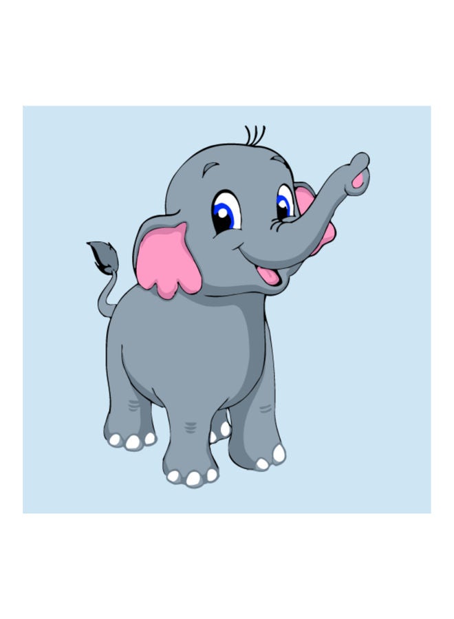Life Full Kids DIY Paint by Numbers Baby Elephant Multicolour 
