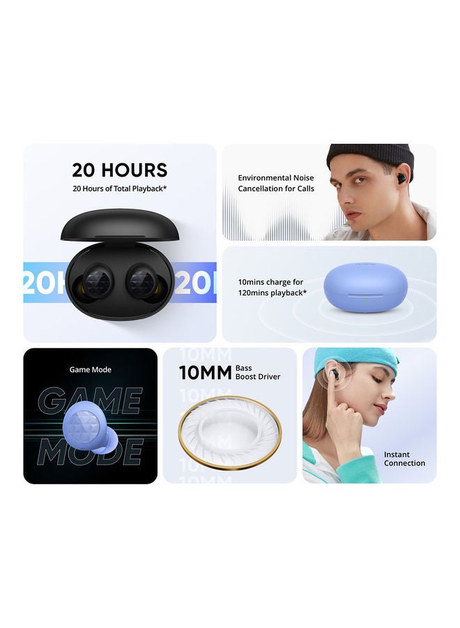 realme - In-Ear Bluetooth Q2 Buds With Case Blue - Image 1