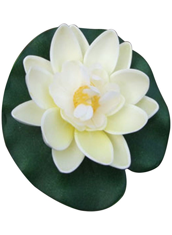 Generic Outdoor Decorative Artificial Floating Lotus Flower Yellow/Green 