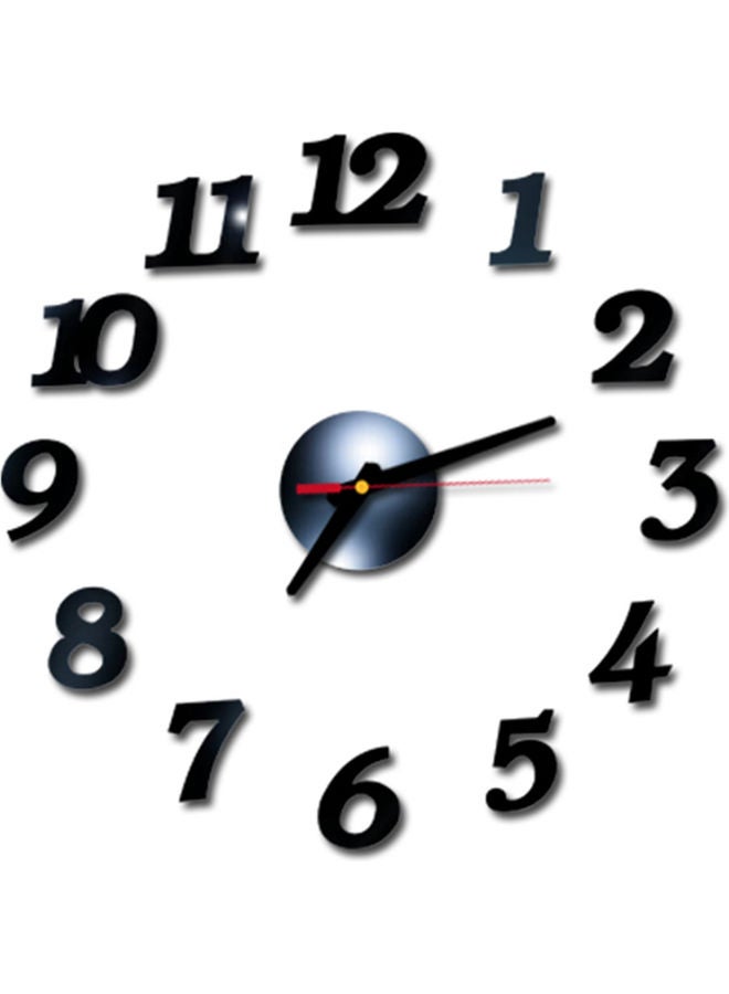 Decorative Modern Design Frameless Wall Clock Black 15.00 x 4.00 x 10.00cm - Image 1