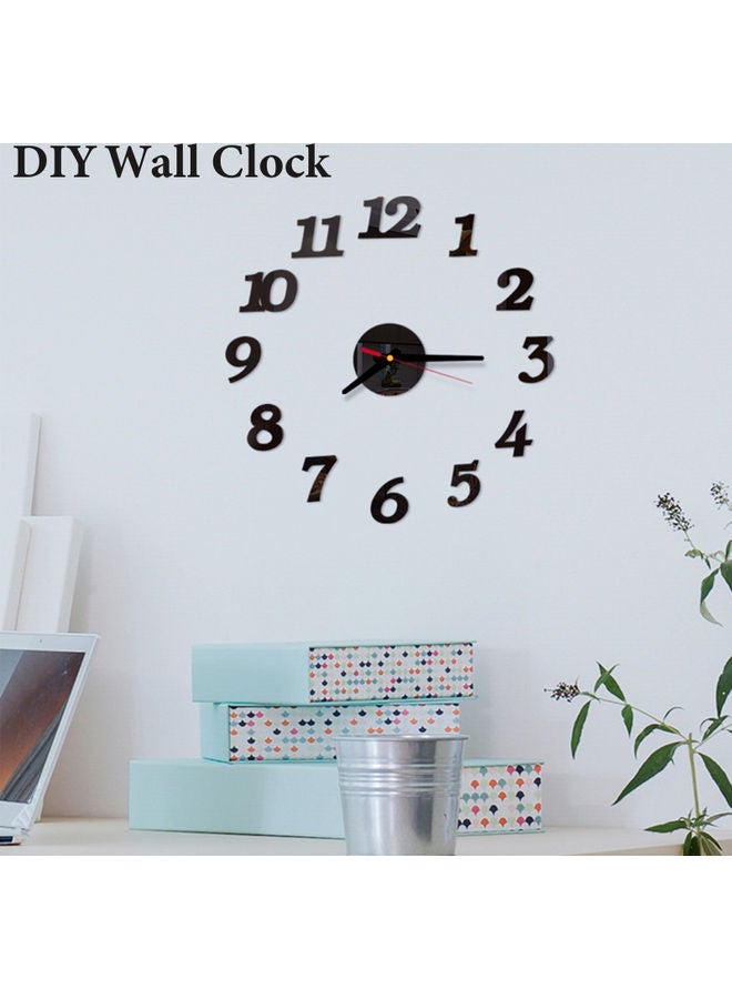 Decorative Modern Design Frameless Wall Clock Black 15.00 x 4.00 x 10.00cm - Image 2