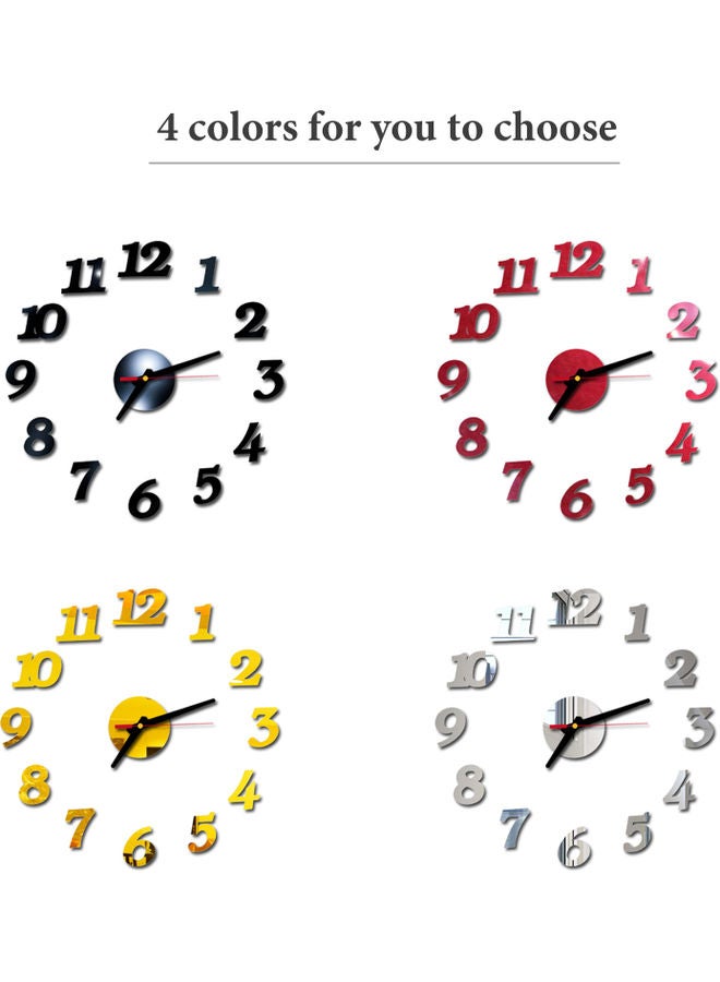 Decorative Modern Design Frameless Wall Clock Black 15.00 x 4.00 x 10.00cm - Image 5