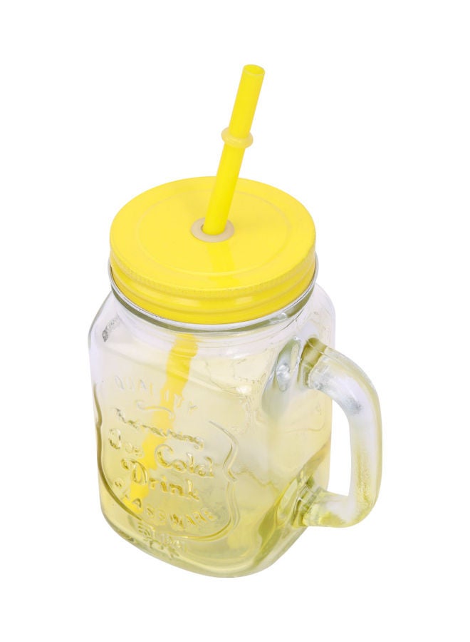 Royalford Two Tone Mason Jar With Straw Assorted Color - Image 5