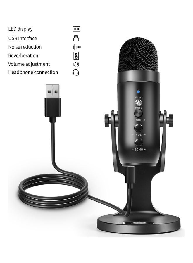 USB Condenser Microphone V9495_P Black - Image 4