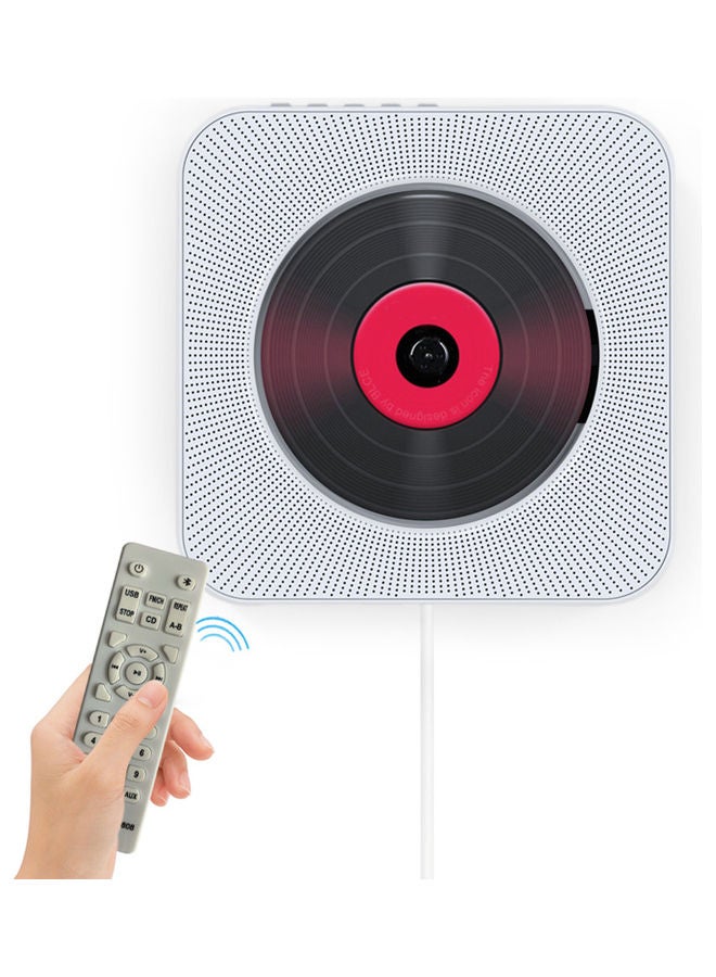 Wall Mounted CD Player Bluetooth Speakers White - Image 3