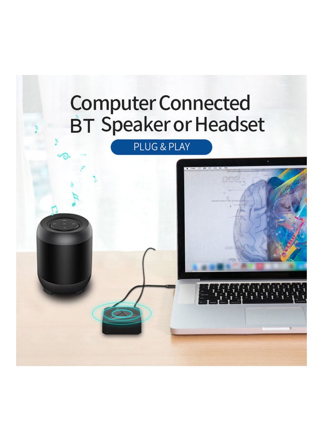 M21 2 in 1 Bluetooth 5.0 Transmitter Receiver Wireless Audio Adapter V8991_P Black - Image 2