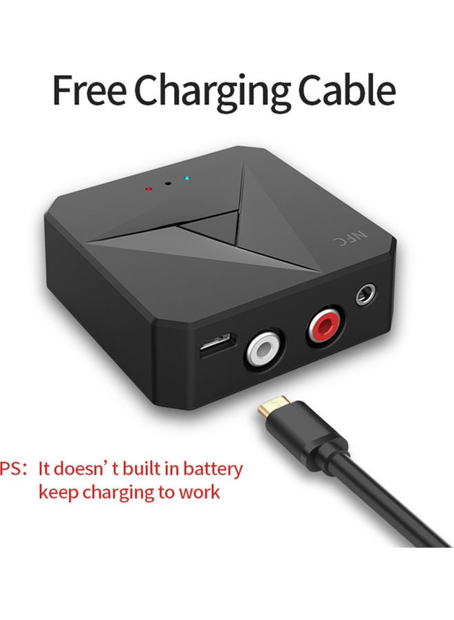 M21 2 in 1 Bluetooth 5.0 Transmitter Receiver Wireless Audio Adapter V8991_P Black - Image 5