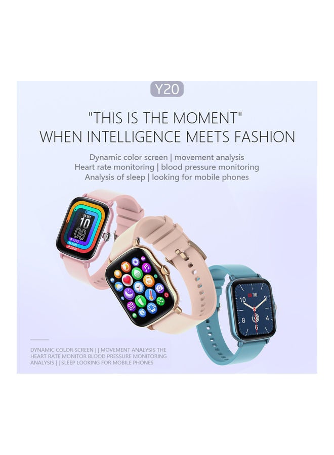Y20 Touch Screen Smart Sports Watch Gold - Image 2