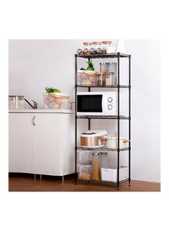 ماركة غير محددة رف سلكي مكون من 5 طبقات أسود  - Image 5