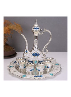 NIBEMINENT European High-End Vintage Wine Set Silver/Blue 