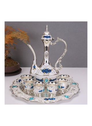 European High-End Vintage Wine Set Silver/Blue - v1629711951/N50343357A_1