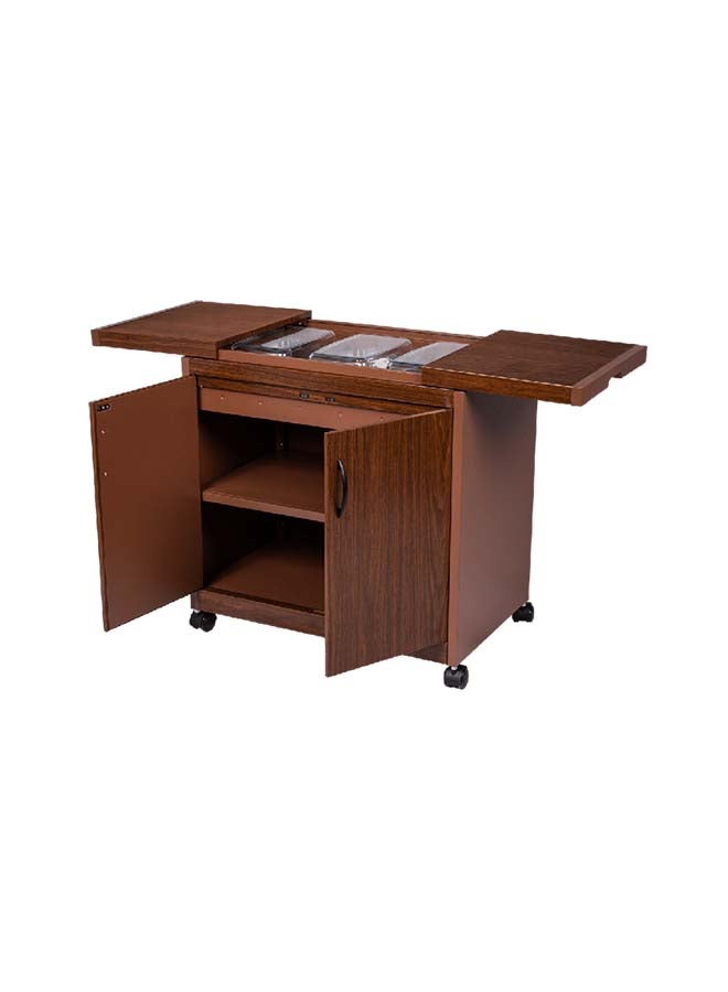 جورنجي عربة وولف باور قائمة بذاتها مع 3 أطباق لتسخين الطعام وغطاء بتصميم منزلق WPS6232DB - Image 2