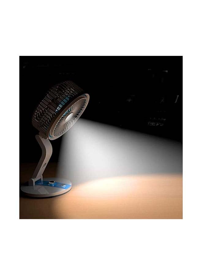 مروحة قابلة للطي متعددة الوظائف مزودة بمنفذ USB للشحن ومزودة بإضاءة LR-2018 أبيض - Image 3