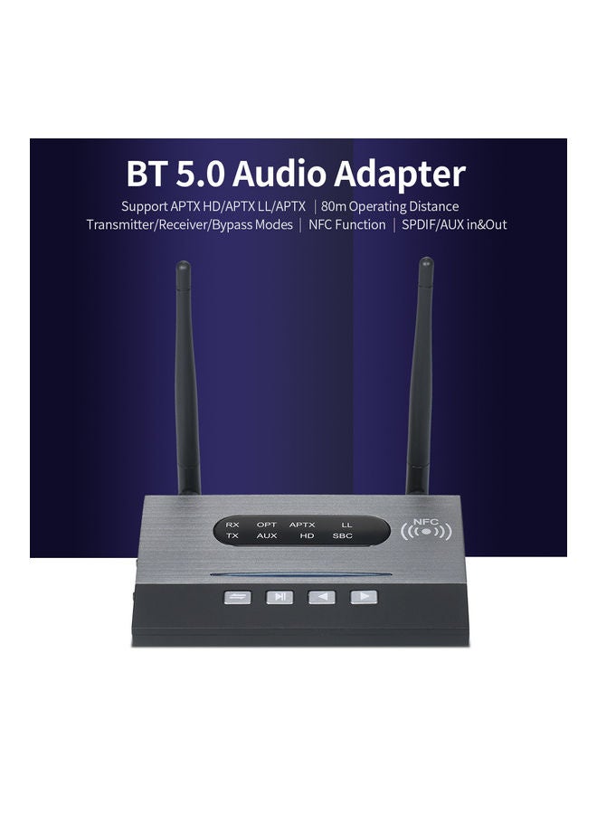Generic BT 5.0 Adapter Audio Receiver Transmitter V9368_P Black  - Image 2