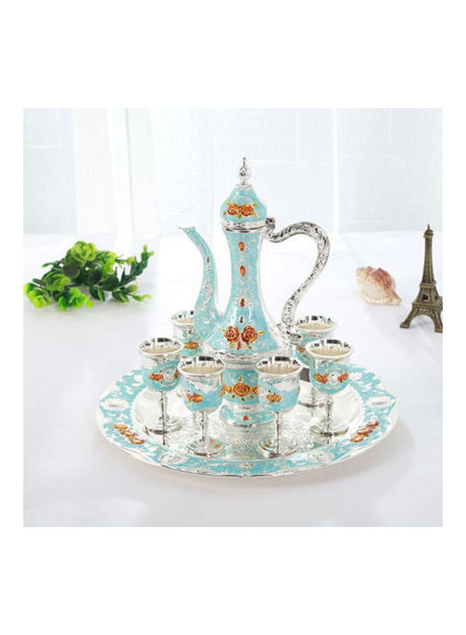 NIBEMINENT European High-End Vintage Wine Set Green/Silver 
