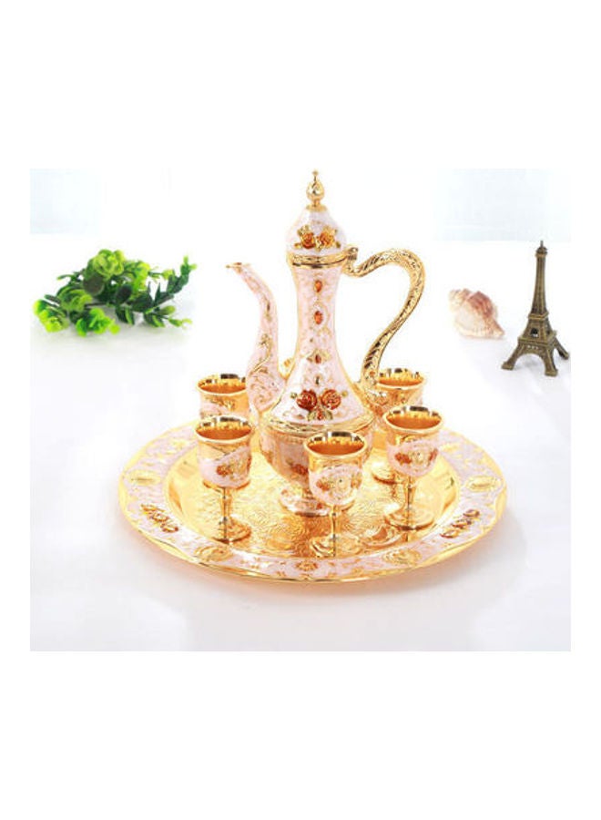 NIBEMINENT European High-End Vintage Wine Set Gold/Light Pink 
